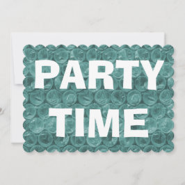 Türkisblaue Blasenverpackung Geburtstagsparty Einladung