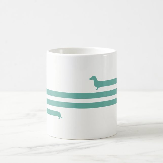 Türkisblaue Dackel Tasse (Mittel)