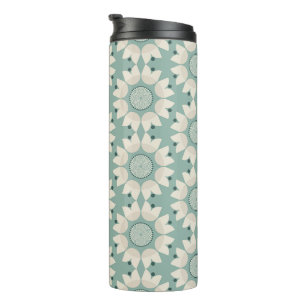 Türkisblaue Frühlingsblumen Thermosbecher