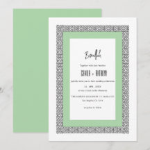 Türkisblaue geometrische Hochzeit