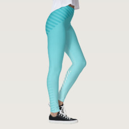 Türkisblaue Gradienten ombre Leggings