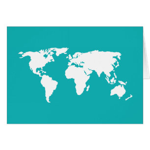 Türkisblaue Karte