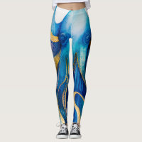 Türkisblaue Leggings