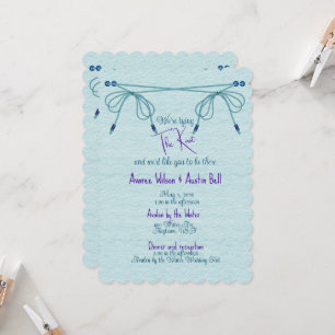 Türkisblaue Liebe Knots Hochzeit Einladung