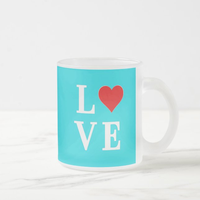 Türkisblaue LIEBE Moderne, stilvolle Einrichtung Mattglastasse (Rechts)