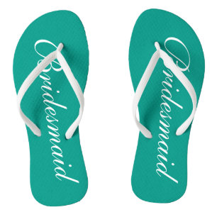 Türkisblaue Maid-Flip-Flops für Hochzeiten am Stra Flip Flops