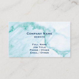 Türkisblaue Marmorkarte Visitenkarte
