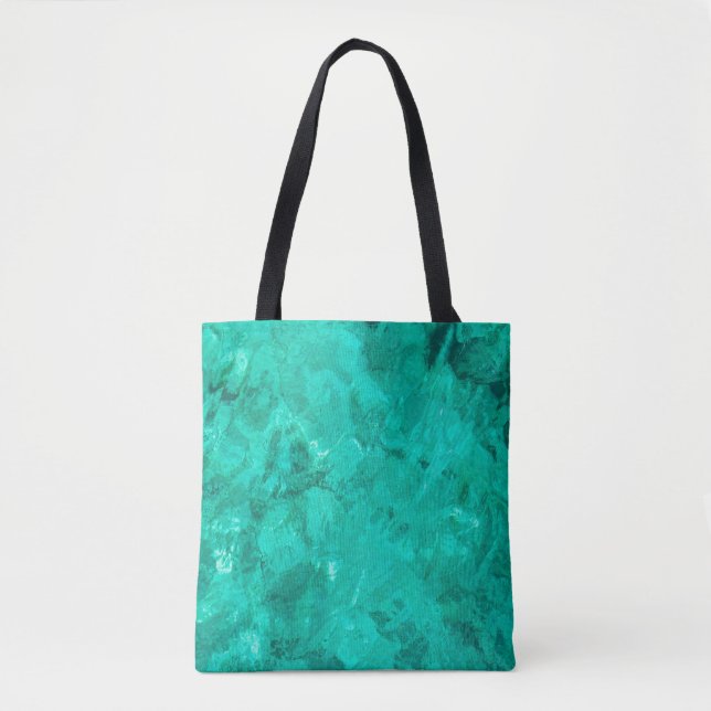 Türkisblaue Meereswelle Türkischer Hintergrund Tasche (Vorderseite)