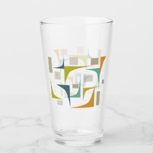 Türkisblaue Orange Grüne Ecken Mitte Jahrhundert R Glas