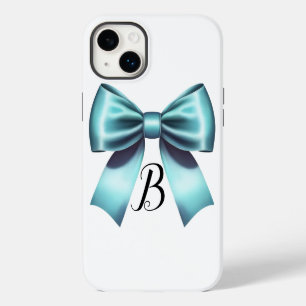Türkisblaue Schleife Elegante Bridal Shower Hochze iPhone 14 Plus Hülle
