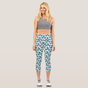 Türkisblaue Schmetterlinge Leggings