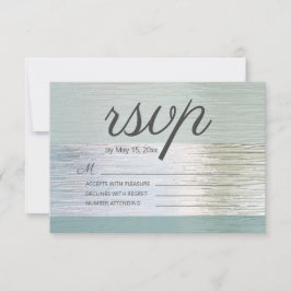 Türkisblaue Silbermedaille Hochzeit RSVP Karte