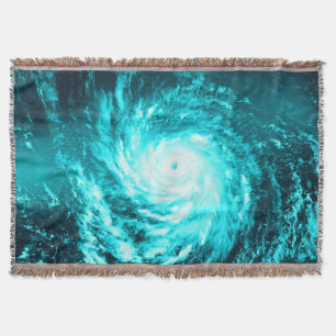 Türkisblaue Spirale Hurricane Decke