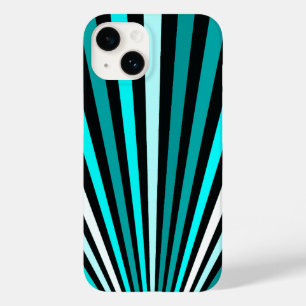 Türkisblaue Streifen Case-Mate iPhone 14 Hülle