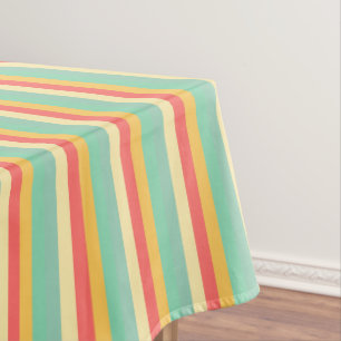 Türkisblaue Streifen Tischdecke