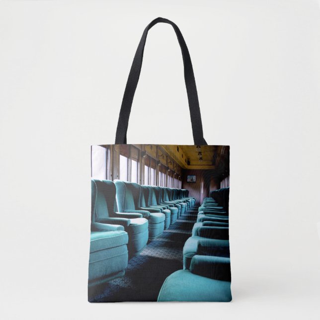 Türkisblaue Stühle Tasche (Vorderseite)