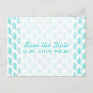 Türkisblaue Tribal-Pfeile Save the Date Postkarte