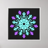 Türkisblaue und violette Neonblume