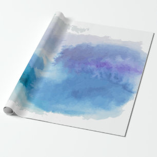 Türkisblaue Veilchen in Wasserfarbe Geschenkpapier