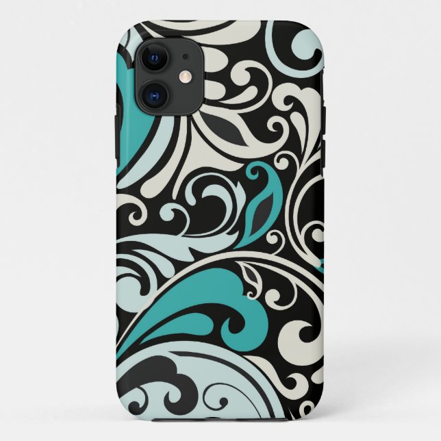 Türkisblaue Wirbel iPhone 5 Fall Case-Mate iPhone Hülle (Rückseite)