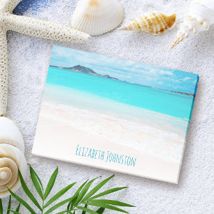 Türkisblaues Foto des tropischen Strandes von Hawa Post-it Klebezettel