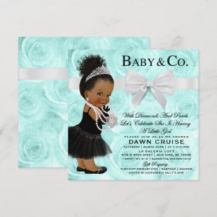 Türkisblaues Frühstück Babydusche Einladung