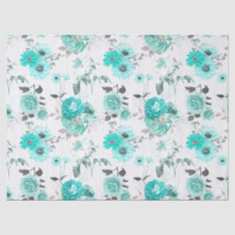 Türkisblume Design 9 Gewebepapier Seidenpapier