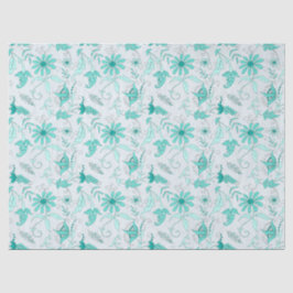 Türkisblumen-Serie Design 5 Gewebepapier Seidenpapier