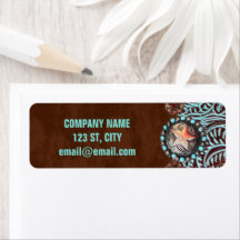 Türkisbraun Western aus geschliffenem Glattleder