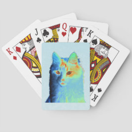 Türkisch Angora - Neon Angora-Katze Spielkarten