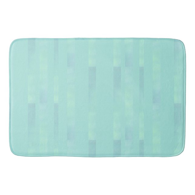 Türkisch aquamarine Aquarelllinien Badematte (Vorderseite)