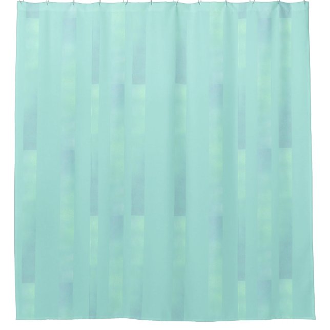 Türkisch aquamarine Aquarelllinien Duschvorhang (Vorderseite)