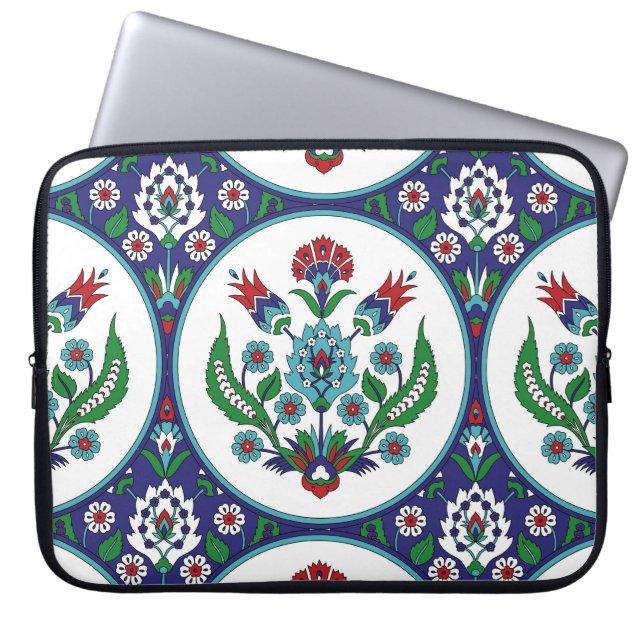 Türkisch arabisch, Tulpe Blume, nahtlos Muster. Laptopschutzhülle (Vorderseite)