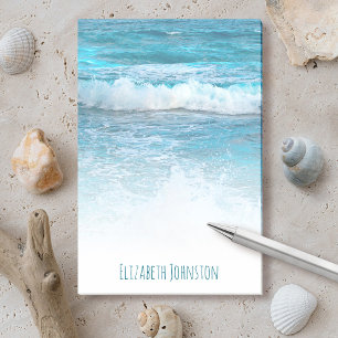 Türkisch-blaue Ozeanwellen Foto kundenspezifisch Post-it Klebezettel