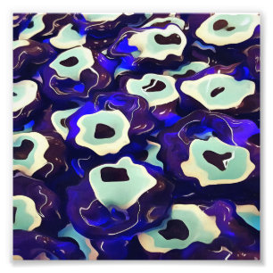 Türkisch Boncuk Eye Shaped Amulet Bizarre Art Fotodruck