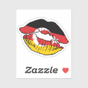 Türkisch-Deutsche Lipstick-Liebe Aufkleber