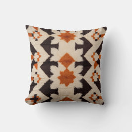 Türkisch geometrische weiße Kilim-Kissen: Boho-Chi Kissen