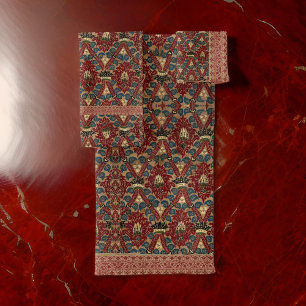 Türkisch-griechische Renaissance Ruby Red Lace Pat Badhandtuch Set