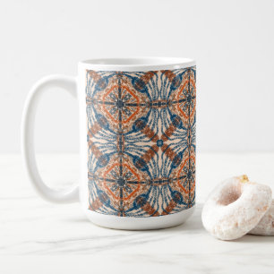 Türkisch Inspiriert: texturierte Marine & Terracot Kaffeetasse