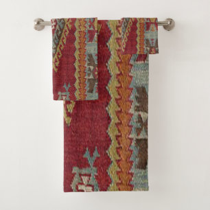 Türkisch Kilim Tepet Rug Badhandtuch Set