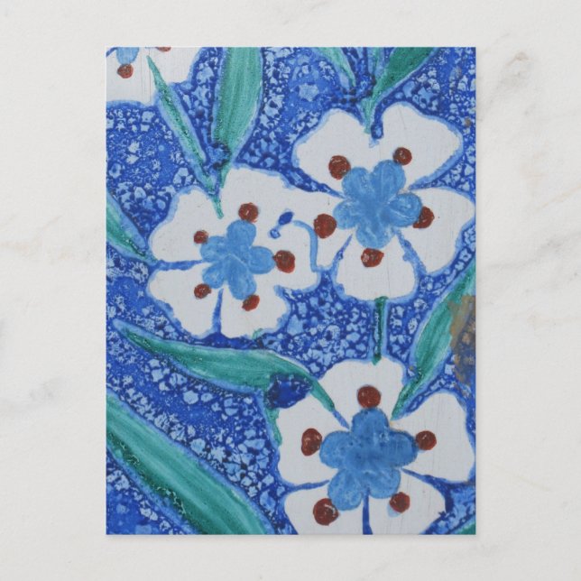 Türkisch-Osmanisches Blau-Weiß-Keramik Postkarte (Vorderseite)