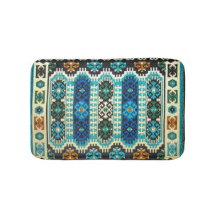 Türkisch-Persischer Teppich Blau grün Badematte