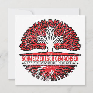 Türkisch Schweizer Baum Wurzel Flag Karte
