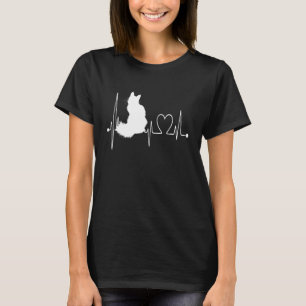 Türkisch Van Katze Herzschlag EKG Lustig Ich Liebe T-Shirt