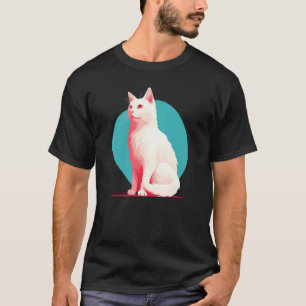 Türkisch Van Katze Minimal, Katzen Lieben T-Shirt