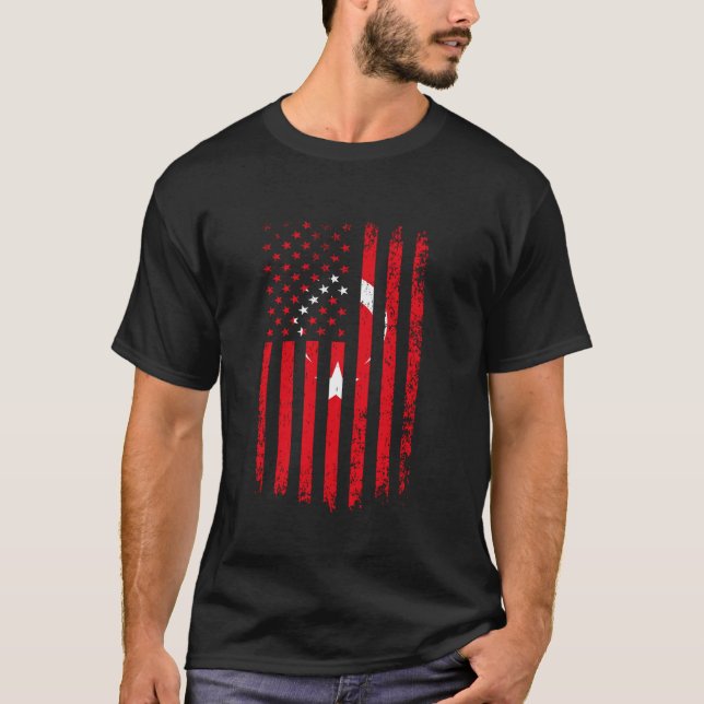 Türkische amerikanische Flagge Türkische Roots Rep T-Shirt (Vorderseite)