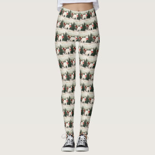 Türkische Angora Katze im Schnee Weihnachten Leggings