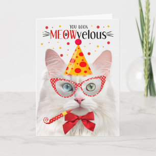 Türkische Angora Katze MEOWvelous Geburtstag Karte