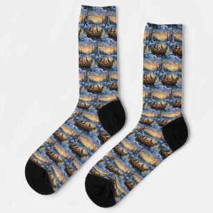 Türkische Angora-Katze Weihnachtsboot Urlaub Socken