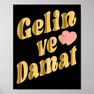 Türkische Braut Groom Wedding TÜrkiye Damat Gelin Poster
